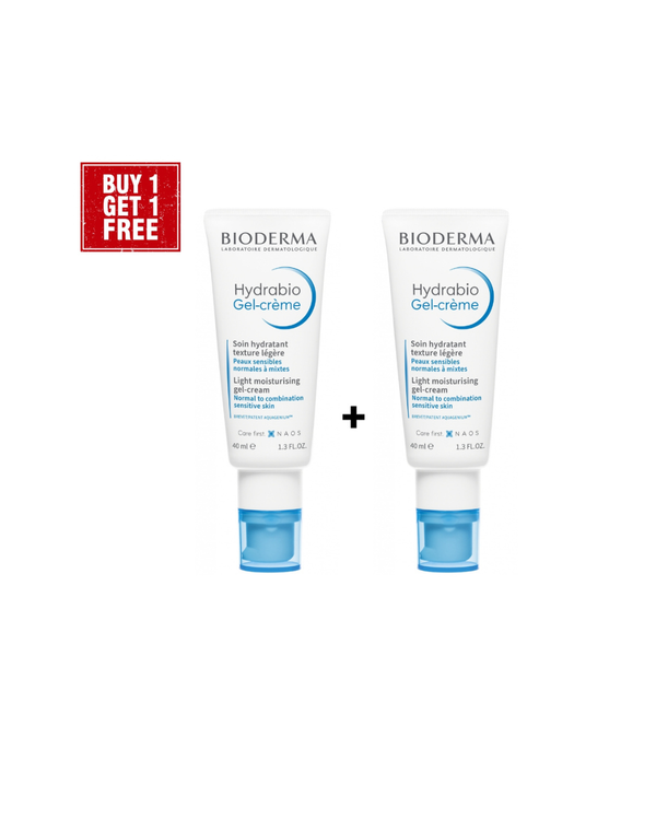 جل كريم الترطيب الخفيف هيدرابيو مثالي للبشرة العادية والمختلطة و الحساسة، 40 مل (عرض خاص 1+1)
تاريخ انتهاء الصلاحية 06/2026