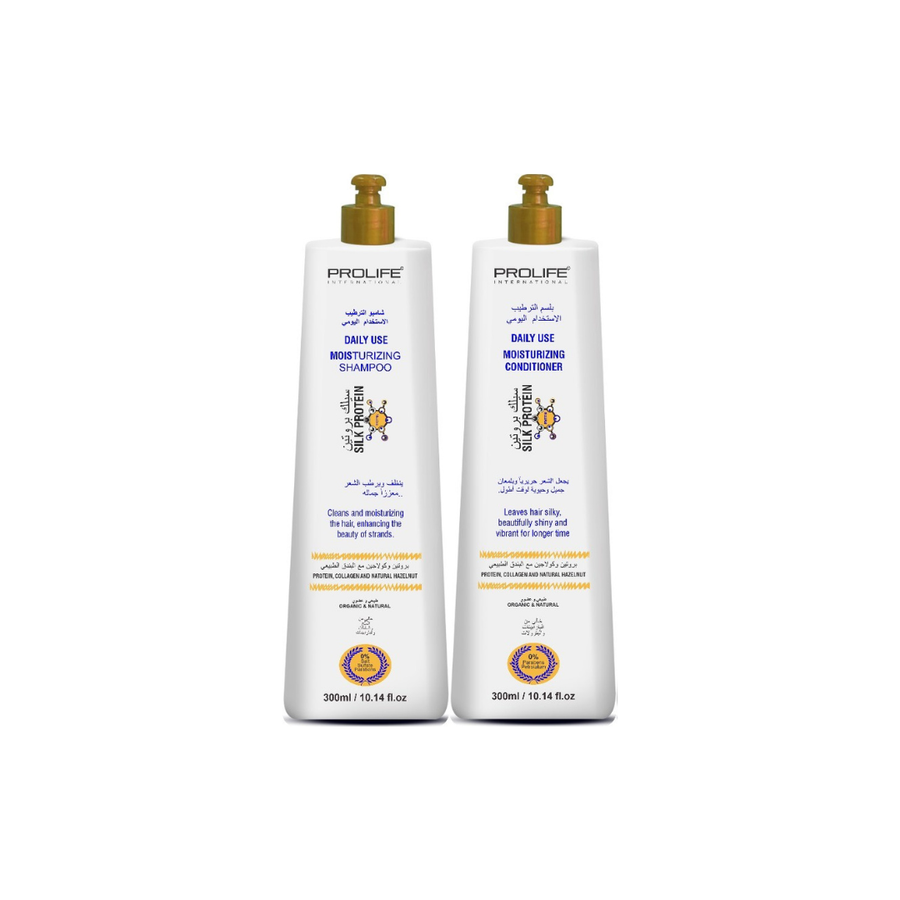 Silk Protein Shampoo & Conditioner 300ml X2