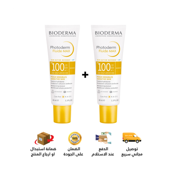 فوتوديرم فلويد ماكس شفاف بعامل حماية من الشمس SPF100 يمنع علامات الشيخوخة (التجاعيد و الخطوط الدقيقة و البقع الداكنة) 40مل
(عرض خاص اشتري 2 بسعر 89 درهم)