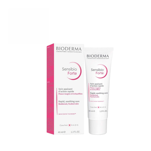 كريم Sensibio Forte المهدئ لعلاج البشرة الحساسة يعمل على تخفيف العلامات التفاعلية البيولوجية المرتبطة بالالتهاب (الاحتكاك، طفح ما بعد الحلاقة، إزالة الشعر، التقشير، ما بعد الليزر، حمام الشمس40 مل