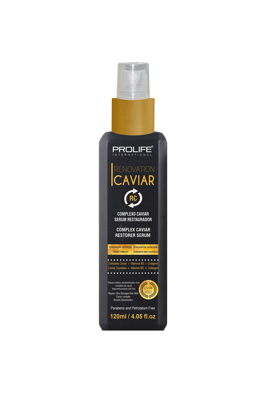 Complex Caviar Hair Restorer Serum Repair Ultra Damaged Hair with Collagen and B5 Vitamin and Complex Caviar 120ml Made In Brazil