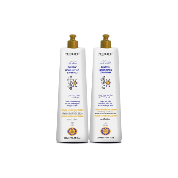 Silk Protein Shampoo & Conditioner 300ml X2