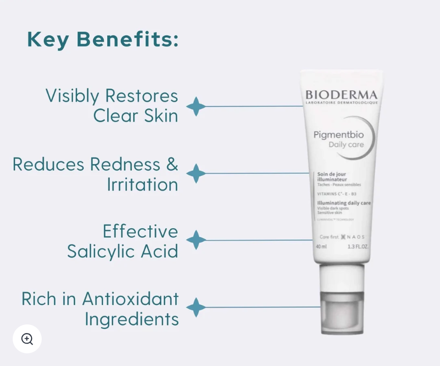 بيجمينت بيو كريم العناية اليومية بعامل حماية SPF +50 للبشرة الجافة والحساسة يضيء ويحمي فوراً يساعد على تقليل ظهور البقع الداكنة 40مل