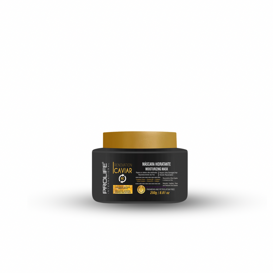 Renovation Caviar Hair Mask Rich of Complex Caviar Oil and B5 Vitamin and Collagen 250G Made In Brazil